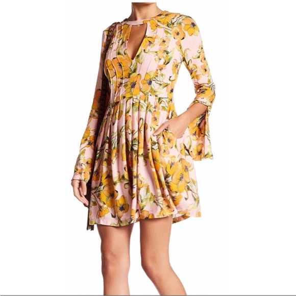 FREE PEOPLE Pink Tegan Mini Dress - Picture 2 of 4